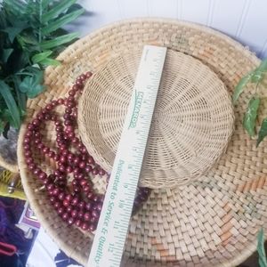 Vintage Other - 2pc Set VTG Wicker Rattan Flat Basket Wall Decor Vintage Other - 2pc Set VTG Wicker Rattan Flat Basket Wall Decor
